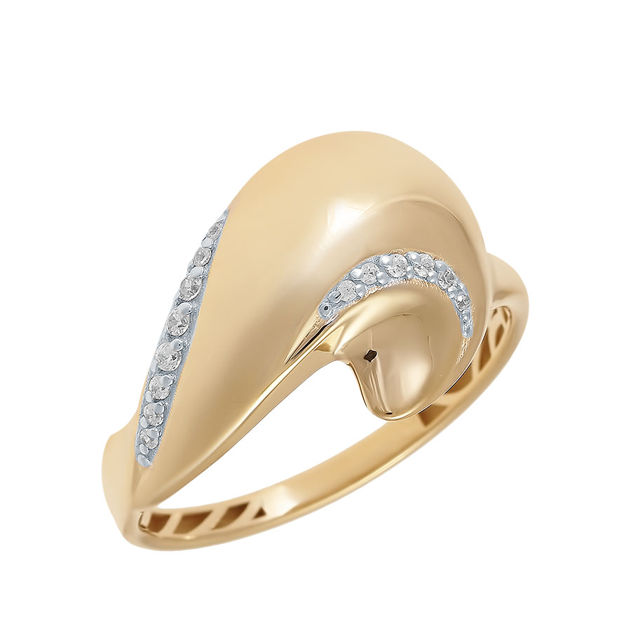 Кольцо, золото, фианит, 900291-4102